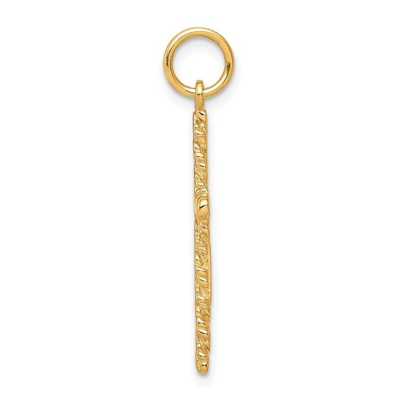 10k Yellow Gold Authentic Fine Jewelry Men's Nugget Cross Charm